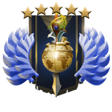 Dota 2 seasonal rank medal Divine 5