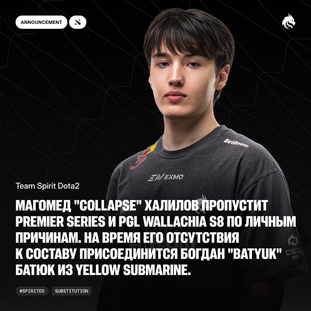Collapse’s replacement on Team Spirit