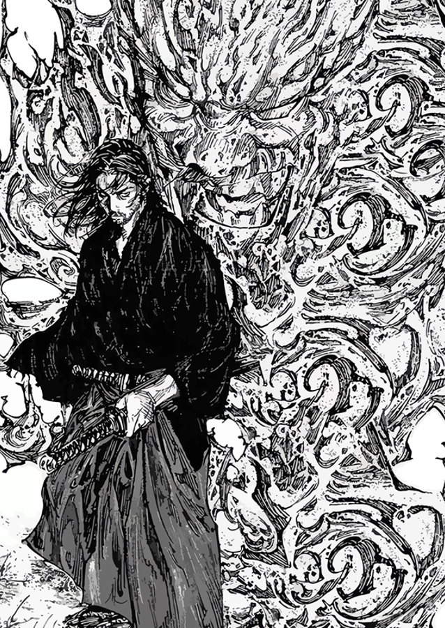 Miyamoto Musashi from the anime manga Vagabond