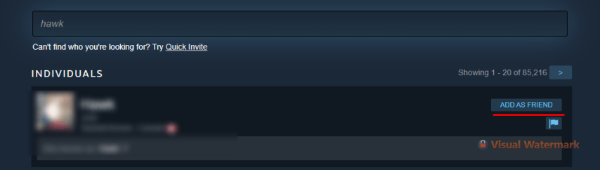 Добавление друга в Steam Шаг 3