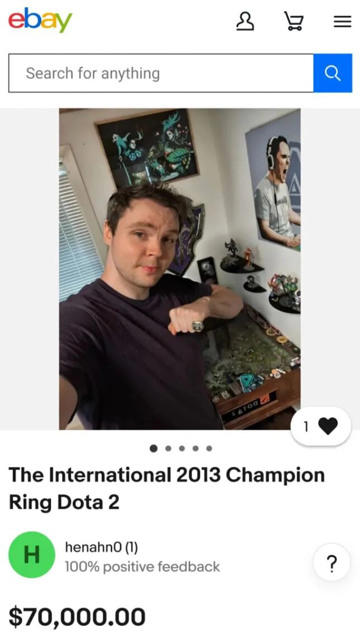 AdmiralBulldog sells TI3 ring on eBay