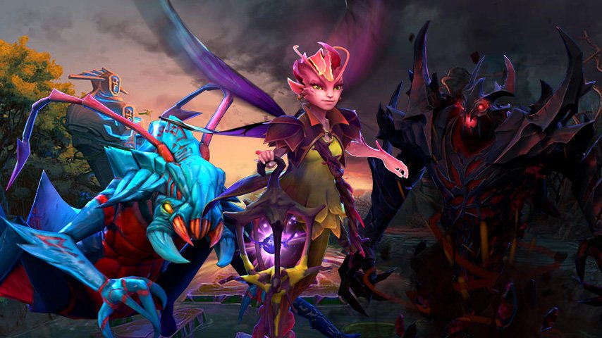 Weaver, Dark Willow и Shadow Fiend Dota 2