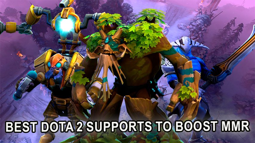 Dota 2 support heroes lineup for MMR boost guide.