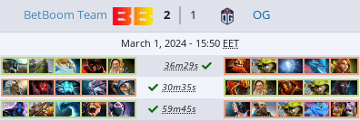 BetBoom Team против OG на DreamLeague Season 22