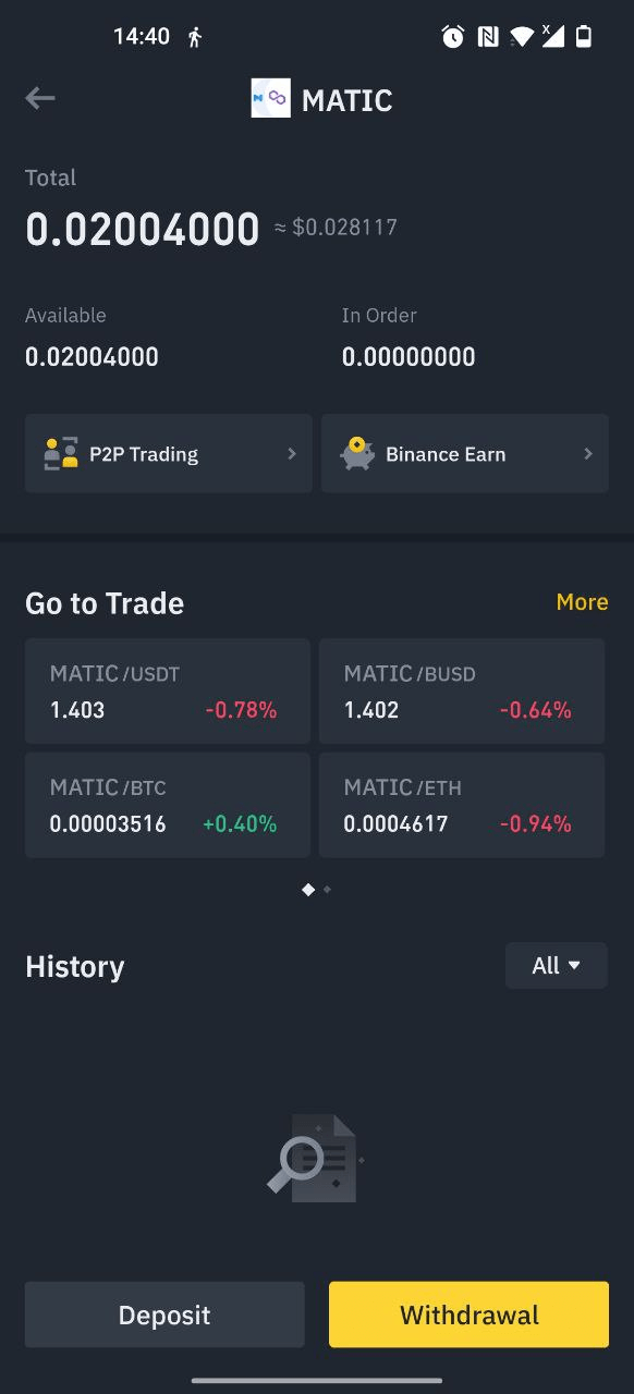 Binance Matic withdrawal Binance Matic withdrawal