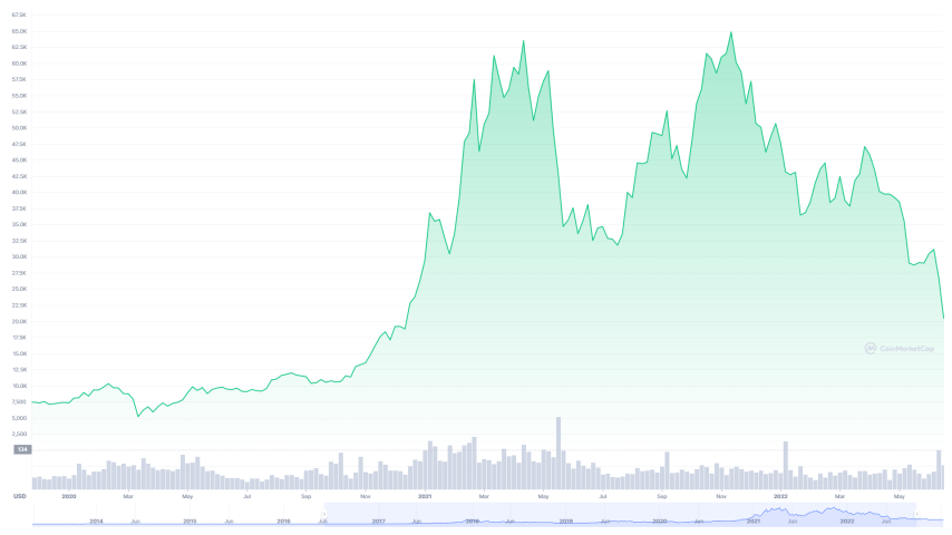 Bitcoin price chart 2021