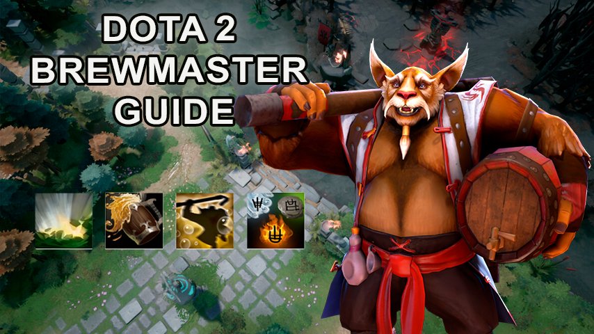 Image of Dota 2 Brewmaster guide featuring the Brewmaster hero with his unique skills.