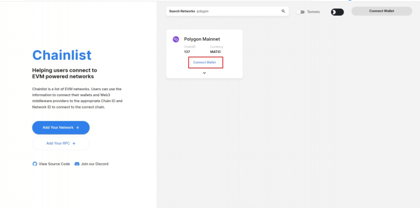 Chainlist Ppolygon Chainlist Polygon mainnet