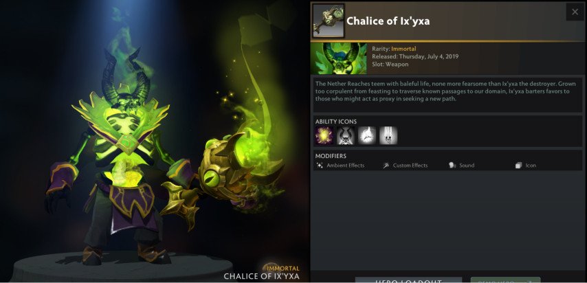 Chalice of Ix'yxa skin for Pugna