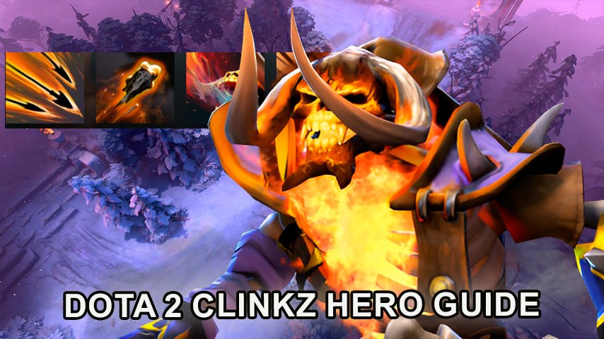 Clinkz hero in Dota 2 attacking enemies from the shadows with his skeleton army.