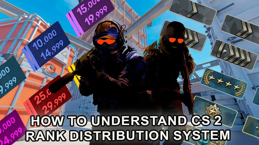 CS 2 rank distribution chart showing player percentages across all levels