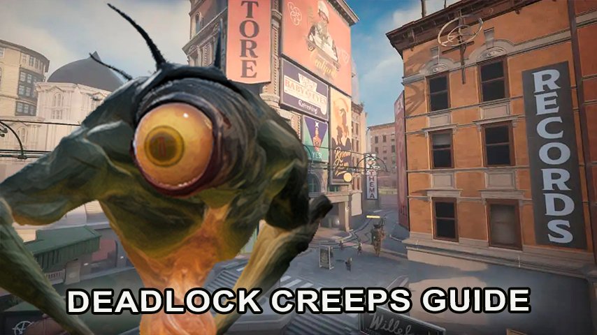 Illustration of farming and denying creeps in Deadlock game