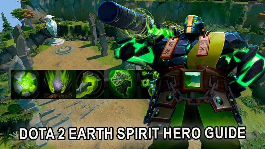 Earth Spirit from Dota 2 using his abilities on the battlefield