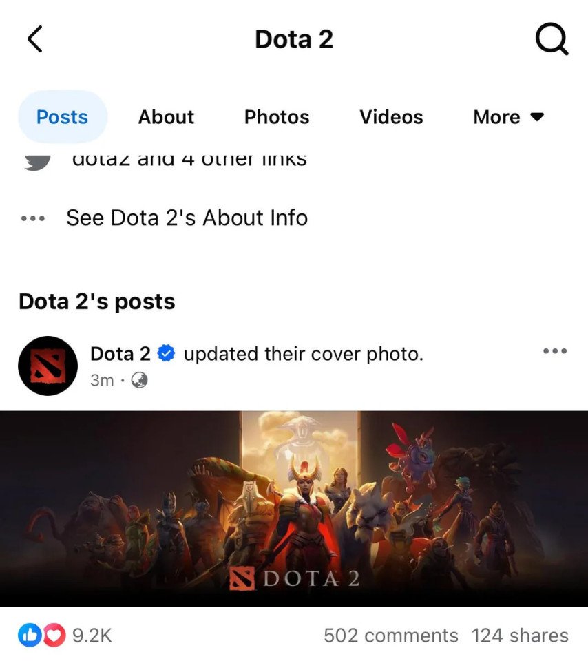 Dota 2 Facebook