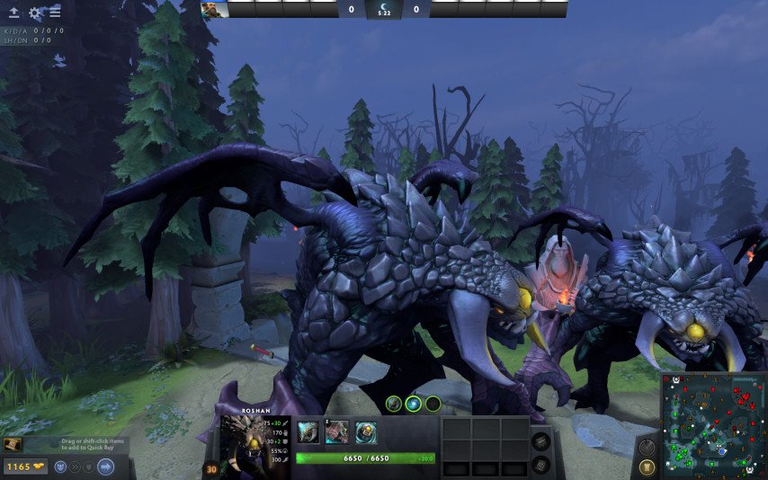 Призыв Рошана с использованием чит-команд