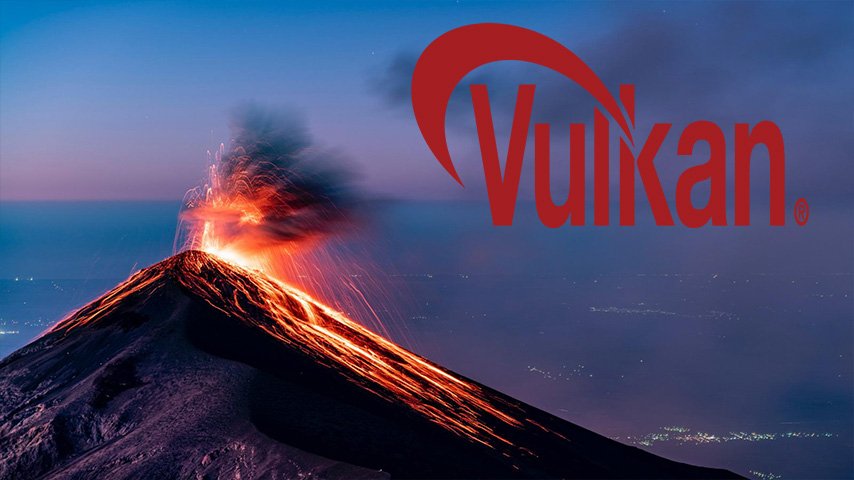 Volcano Eruption with the Vulkan Logo