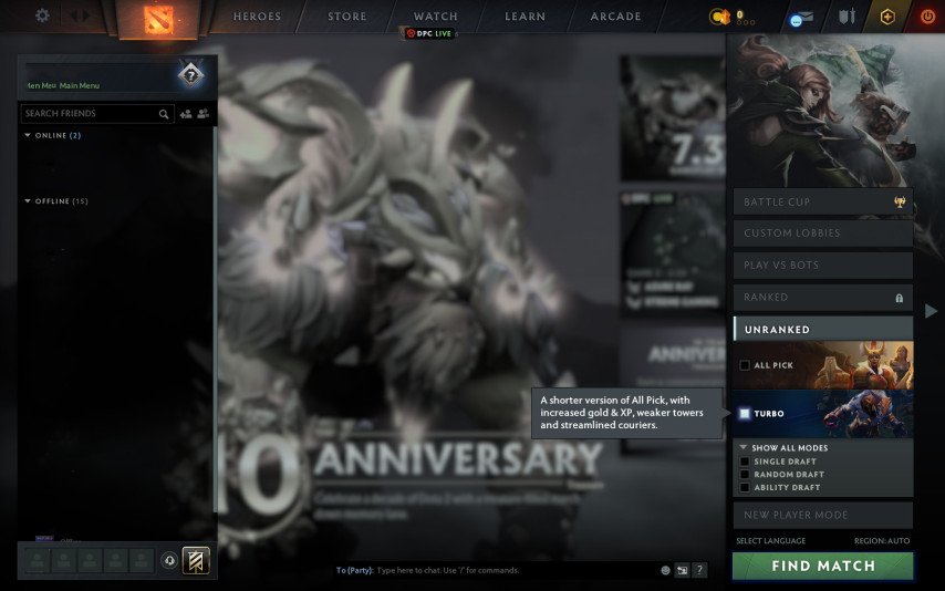 Game Modes Dota 2