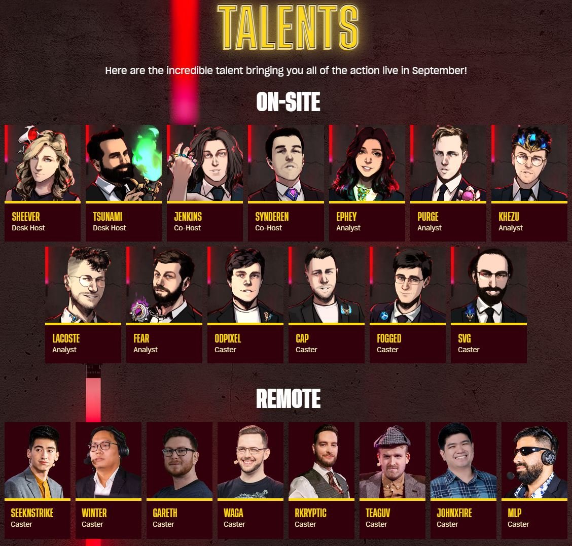 DreamLeague S21 talent line up