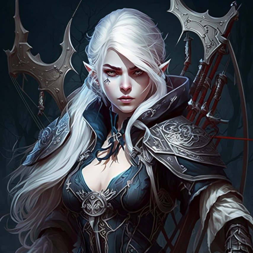 Drow Ranger сгенерированная ИИ