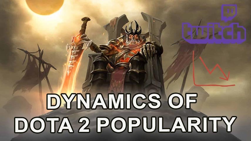 Dynamics of Dota 2 popularity over the last 5 years
