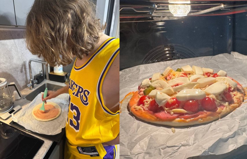 Detachyo готовит пиццу