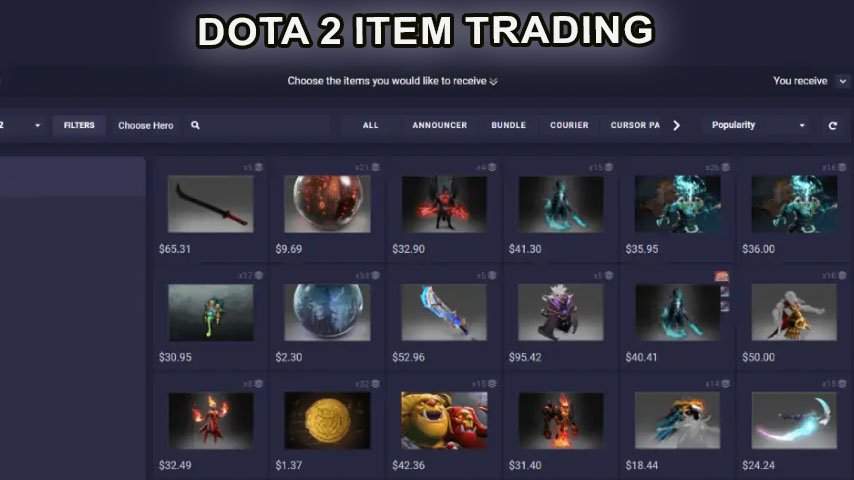 Earning money from selling Dota 2 in-game items