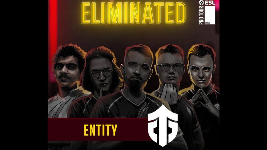 Entity DreamLeague S21 eliminated