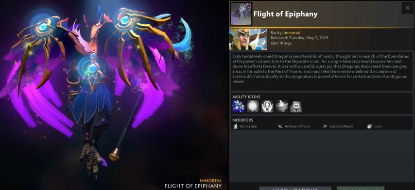 Flight of Epiphany skin for Skywrath Mage