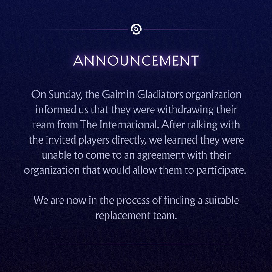 Gaimin Gladitors leave The Interntional 2025