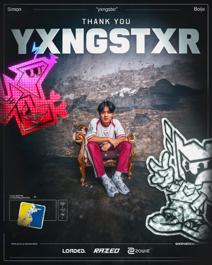 yxngstxr⁠ leave HEROIC