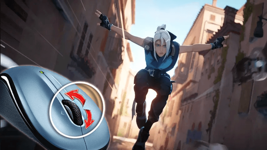 Valorant Jett Jump with gaming mouse wheel