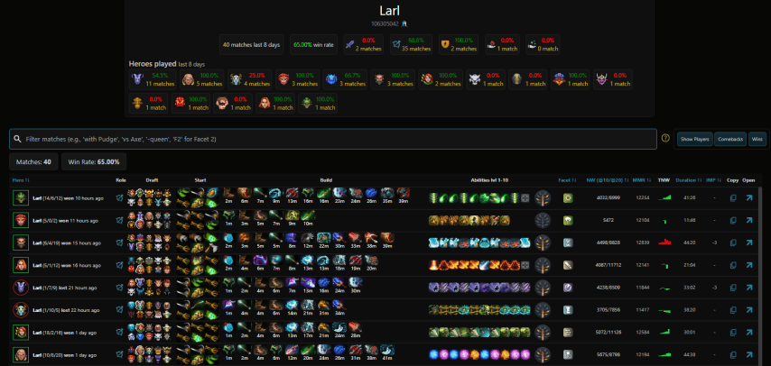 Larl Dota2ProTracker