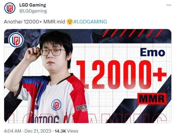 Emo MMR LGD Gaming Twitter