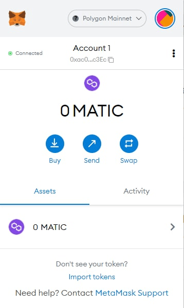 кошелек Метамаск в сети полигон