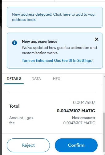 Metamask transaction confirmation Metamask transaction confirmation