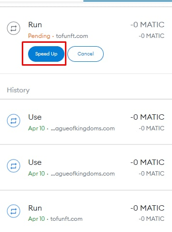 transaction speedup Metamask transaction speedup
