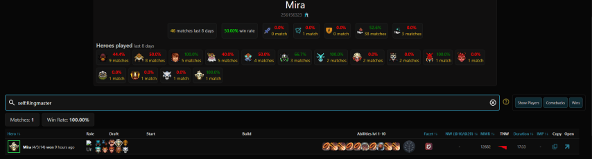 Mira Dota2ProTracker