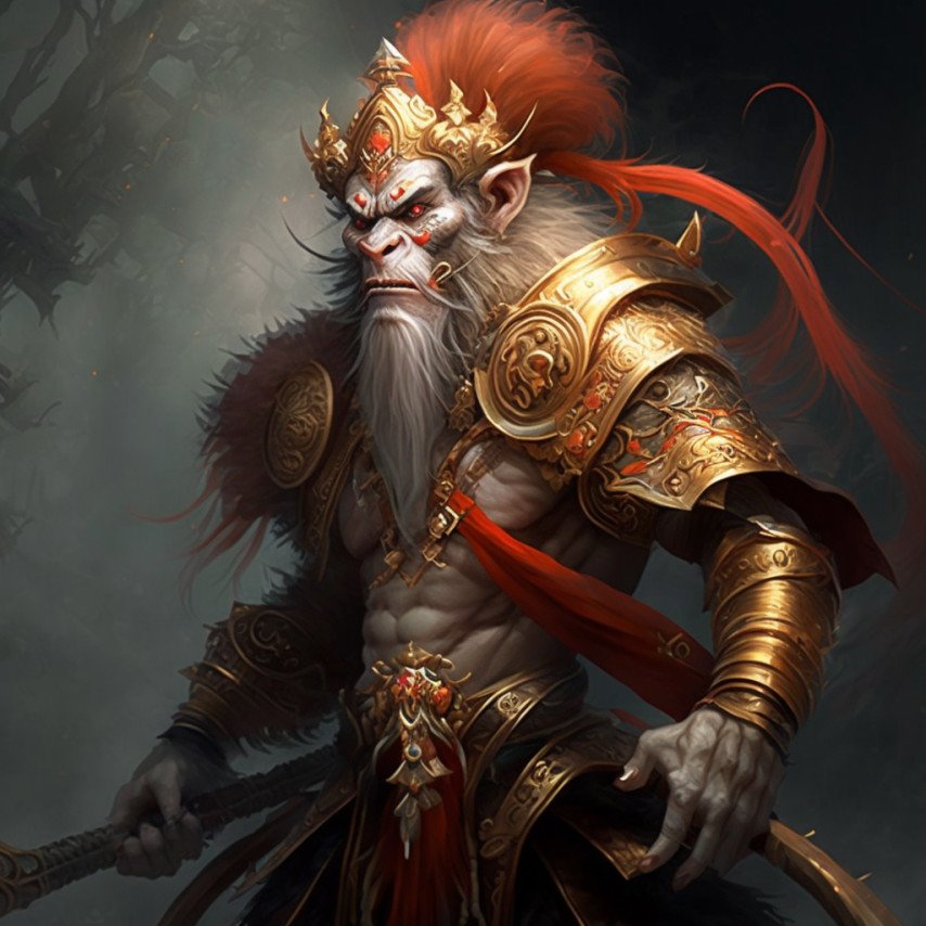 Monkey King сгенерированный ИИ