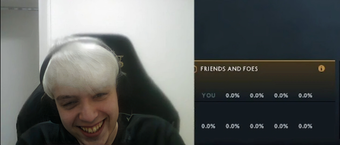 Nightfall dyed his hair