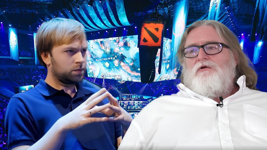NS and Gaben Dota 2