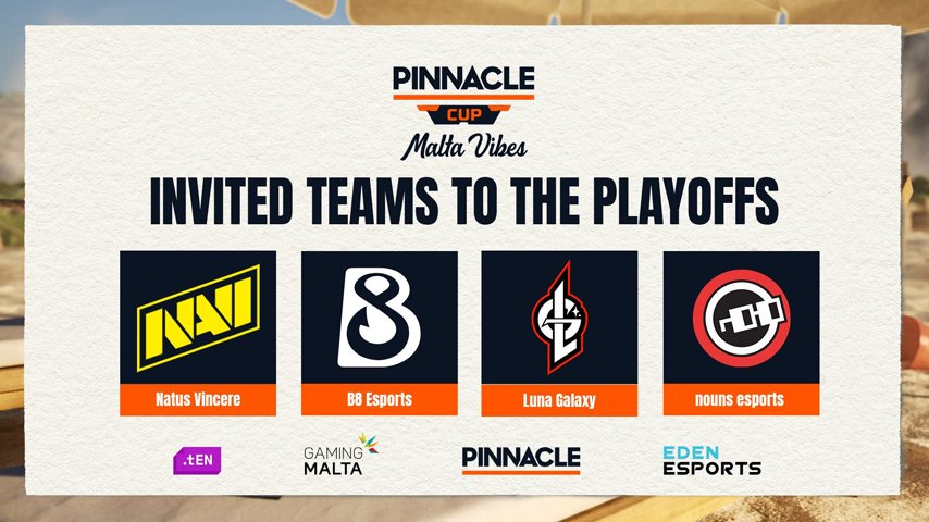 Команды приглашенные в плей-офф Pinnacle Cup: Malta Vibes 4