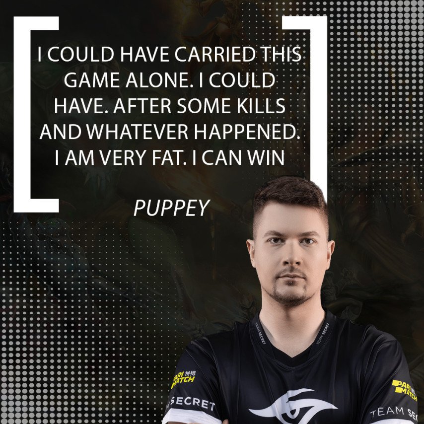 Puppey о Team Secret