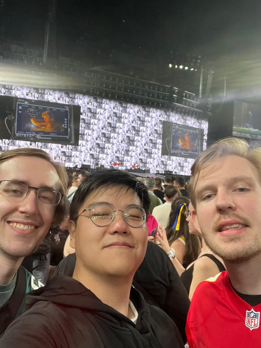 Quinn, Cr1t and Blitz at the Taylor Swift concert