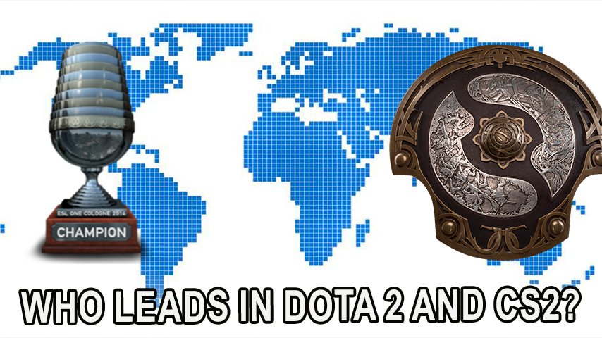 Chart of regional victories in Dota 2 and CS2 from 2019 to 2024.