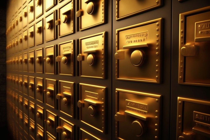 Safe deposit boxes AI generation