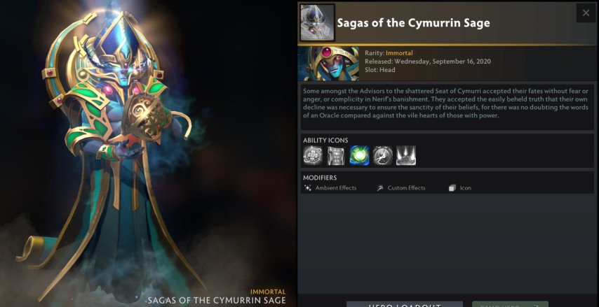 Sagas of the Cymurrin Sage skin for Oracle