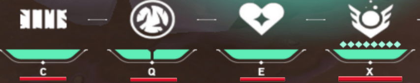 Valorant Sage Abillities with red lines