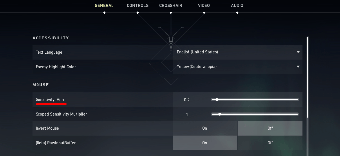 Sens settings Valorant