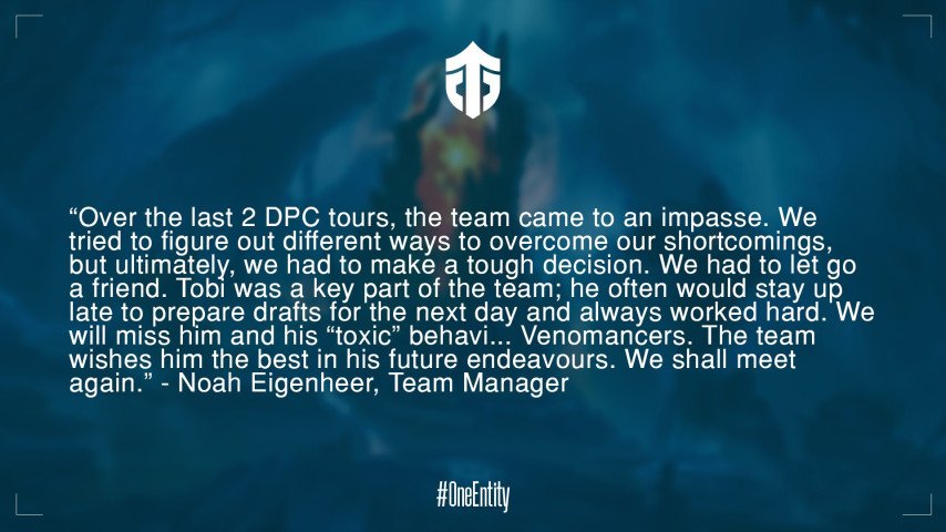 Team Entity Manager comment