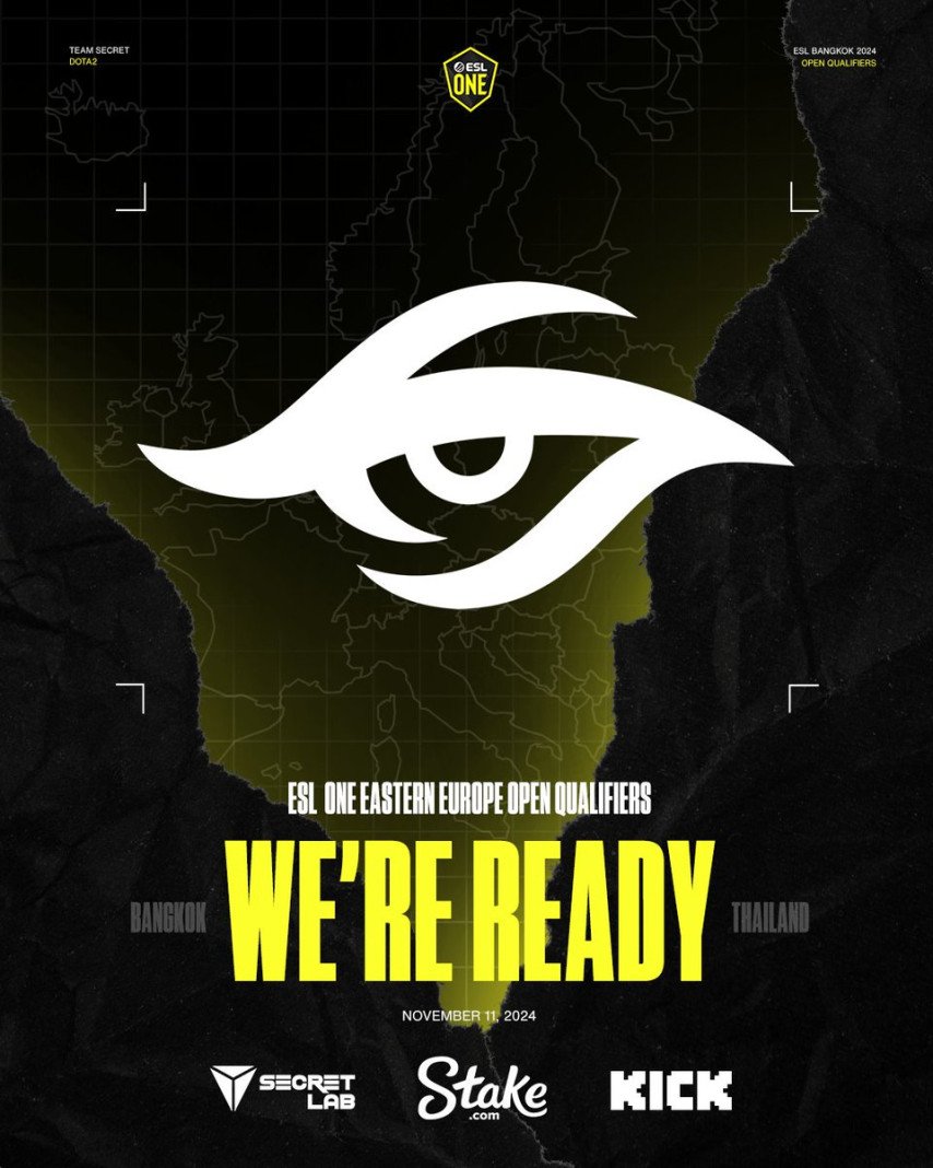 Team Secret participate in the qualifiers of ESL One Bangkok 2024